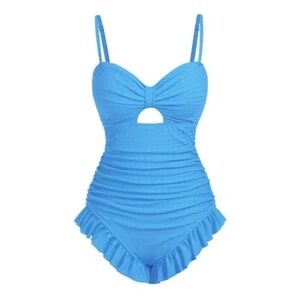 Retro 1950s Ruched One-Piece Swimsuit